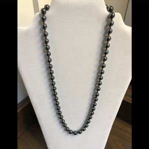 Vintage Black Pearl Necklace